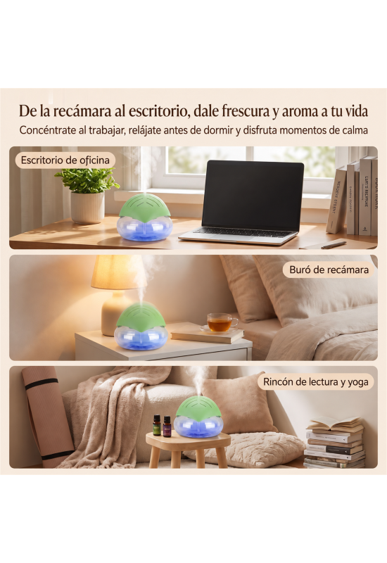 Essential Oil Diffuser with Water Mist & Ambient Light